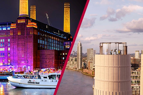 Entry to Lift 109 Experience at Battersea Power Station with Comedy Show for Two at Battersea Barge