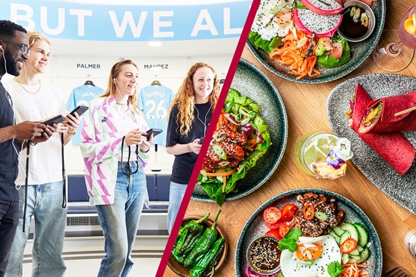 Manchester City Etihad Stadium Tour for Two Adults with One Course Meal with Prosecco at Banyan