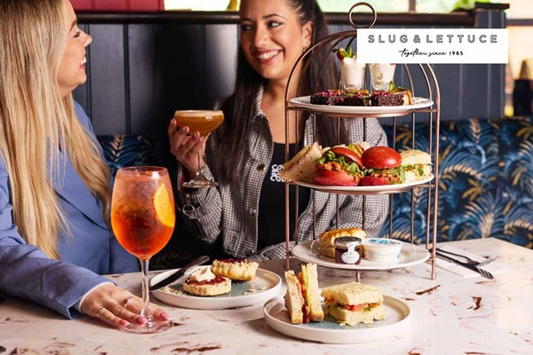 Cocktail or Prosecco Afternoon Tea for Two at Slug & Lettuce